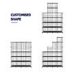 20 Cube Storage Organizer Ball Rack Wire Grid Bookshelf DIY Modular Clothes Cabinet Photo Toys Shelf Metal