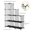 20 Cube Storage Organizer Ball Rack Wire Grid Bookshelf DIY Modular Clothes Cabinet Photo Toys Shelf Metal