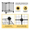 20 Cube Storage Organizer Ball Rack Wire Grid Bookshelf DIY Modular Clothes Cabinet Photo Toys Shelf Metal