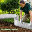 Garden Bed Edging Landscape Edge 20mx30cm Lawn Border Flower Plant Grass Path Fence DIY Flexible Corrugated Carbon Steel UV Resistant Roll Kit