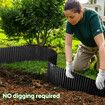 Garden Bed Edging Landscape Edge 10mx30cm Lawn Border Flower Plant Grass Path Fence DIY Flexible Corrugated UV Resistant Carbon Steel Roll Kit