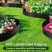 Garden Bed Edging Landscape Edge 10mx30cm Lawn Border Flower Plant Grass Path Fence DIY Flexible Corrugated UV Resistant Carbon Steel Roll Kit