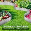 Garden Bed Edging Landscape Edge 10mx30cm Lawn Border Flower Plant Grass Path Fence DIY Flexible Corrugated UV Resistant Carbon Steel Roll Kit
