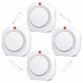 Smoke Detector,Battery Operated Smoke Alarm with Photoelectric Technology,Fire Alarms Smoke Detectors with LED Indicator and Test Button (4 Pack)