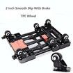 Folding Hand Truck, 100kgs Heavy Duty Luggage Cart, Utility Dolly Platform Cart with 6 Wheels & 2 Elastic Ropes for Luggage,Shopping, Office Use,Black