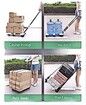 Folding Hand Truck, 100kgs Heavy Duty Luggage Cart, Utility Dolly Platform Cart with 6 Wheels & 2 Elastic Ropes for Luggage,Shopping, Office Use,Black