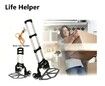 Professional Heavy-Duty 70kgs Capacity Aluminum Folding Hand Truck/Luggage Cart With Adjustable Handle, Folding Away Wheels, And Bungee Cord