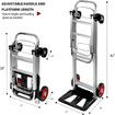 Convertible Hand Truck Dolly Cart with Straps,Folding Hand Cart with Wheels Collapsible Hand Truck,Aluminum Dolly Cart for Moving Luggages, 200kgs