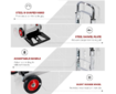 Convertible Hand Truck Dolly Cart with Straps,Folding Hand Cart with Wheels Collapsible Hand Truck,Aluminum Dolly Cart for Moving Luggages, 200kgs