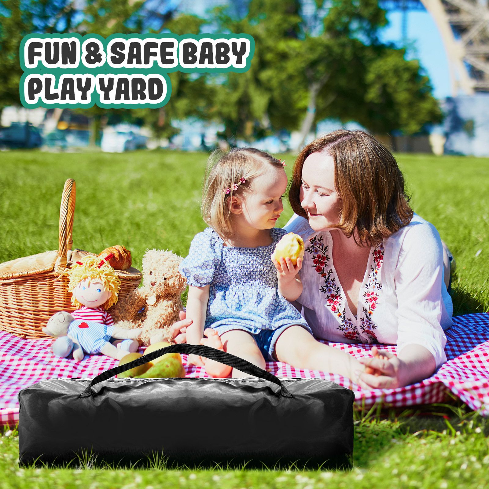 Baby Playpen Safety Gate Pen Fence Kids Playground Indoor Play Activity Centre Game Room Enclosure Barrier Yard Mesh Walls 150x200cm