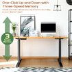 Stand Up Desk Frame Electric Sit and Standup Table Base Legs Heavy Duty Adjustable Rising Standing Underframe Carbon Steel Dual Motor Black