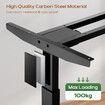 Stand Up Desk Frame Electric Sit and Standup Table Base Legs Heavy Duty Adjustable Rising Standing Underframe Carbon Steel Dual Motor Black