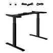 Stand Up Desk Frame Electric Sit and Standup Table Base Legs Heavy Duty Adjustable Rising Standing Underframe Carbon Steel Dual Motor Black