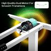 Stand Up Desk Frame Electric Sit and Standup Table Legs Base Adjustable Heavy Duty Standing Rising Underframe Dual Motor Carbon Steel White