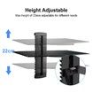 Glass Floating Shelf,1 Tier Media Shelf for TV Accessories,Flat Black Wall Mount Bracket,17.6lbs/8kg Weight Capacity,Backless