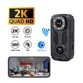 2K HD Body Cameras with Audio and Video Recording,Night Vision Body Cam, Built-in 2000mAh Battery