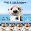 4K Digital Camera,Autofocus 50MP UHD Vlogging Camera,Compact Camera with 16X Digital Zoom Anti-Shake,Travel Camera with 32GB Card,2 Batteries White