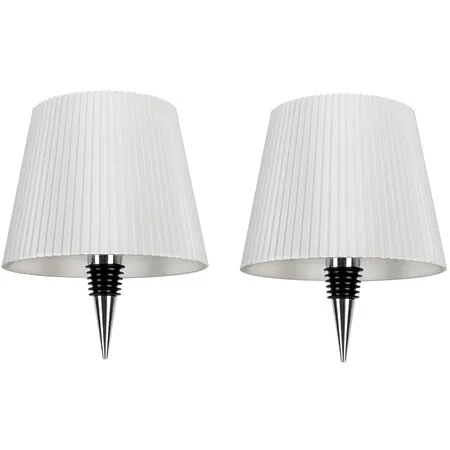 Wireless Bottle Lamp,RGB Modes & 3 Color Wine Bottle Lights,Touch Dimming Wireless lamp,Portable Rechargeable LED Desk Lamp (White 2PCS)