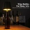Wireless Bottle Lamp,RGB Modes & 3 Color Wine Bottle Lights with 2800 mAh Battery,Touch Dimming Wireless lamp,Portable Rechargeable LED Desk Lamp (2PCS)
