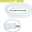 1 Pack Pool Pump Replacement Hose,1.25Inch Diameter, 59 Inch Long Pool Filter Replacement Hoses for Above Ground Pools,Compatible with Intex Pump (White)