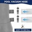 Pool Pump Hose Replacement 4PCS Diameter 3.17cm Filter Compatible Intex Above Ground Swimming Pools Pumps 149cm Long White