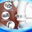 Pool Pump Hose Replacement 4PCS Diameter 3.17cm Filter Compatible Intex Above Ground Swimming Pools Pumps 149cm Long White