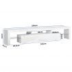 ALFORDSON Entertainment Unit TV Stand LED Light 200cm White