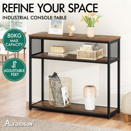 ALFORDSON Console Table Industrial Storage Rack 3 Shelves