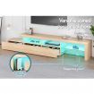 ALFORDSON Entertainment Unit TV Stand LED Light 220cm Oak