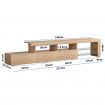 ALFORDSON Entertainment Unit TV Stand LED Light 220cm Oak