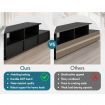 ALFORDSON Entertainment Unit TV Stand LED Light 220cm Black