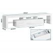 ALFORDSON Entertainment Unit TV Stand LED Light 180cm White
