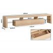 ALFORDSON Entertainment Unit TV Stand LED Light 200cm Oak