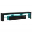 ALFORDSON Entertainment Unit TV Stand LED Light 180cm Black