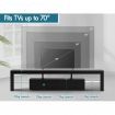 ALFORDSON Entertainment Unit TV Stand LED Light 180cm Black