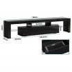 ALFORDSON Entertainment Unit TV Stand LED Light 180cm Black
