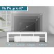 ALFORDSON Entertainment Unit TV Stand LED Light 160cm White