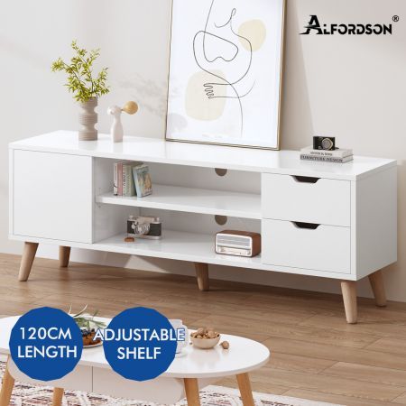 ALFORDSON Entertainment Unit TV Stand Storage 120cm Oak