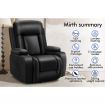 ALFORDSON Recliner Chair Heated Massage Armchair Lounge Sofa Leather Black