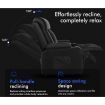 ALFORDSON Recliner Chair Heated Massage Armchair Lounge Sofa Leather Black