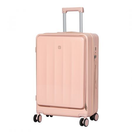 24" Luggage Trolley Travel Hard Pink