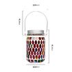 2 Pcs Mosaic Solar Lanterns Outdoor Waterproof Jar Lights Solar Powered, Hand Paste 141 Crystal Mosaics Table Hanging Garden Backyard Decor Lamps, Red
