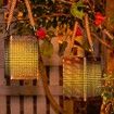 2Pcs Solar Lanterns Outdoor Lights Waterproof Garden Decor, Gifts for Women Mom Grandma, 2 Modes Hanging Solar Lights