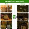 2Pcs Solar Lanterns Outdoor Lights Waterproof Garden Decor, Gifts for Women Mom Grandma, 2 Modes Hanging Solar Lights