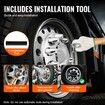 Front Axle Cover Combo Kit ABS Lug Nut Covers with Nut Cover Tools