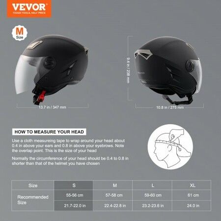 3/4-Face Motorcycle Helmet Motocross Helmet with Bluetooth Communication