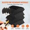 Acoustic Foam Panels 4 Pack 16.5 x 6.3 x 12 in Adhesive for Wall Ceiling