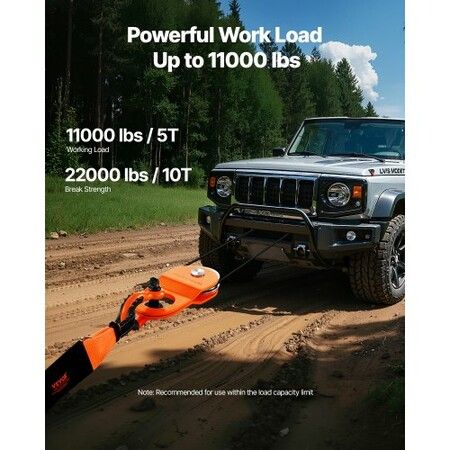 10 Ton Recovery Winch Snatch Block 22,000 lbs Capacity Off Road ATV UTV