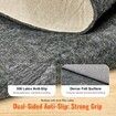 Non Slip Rug Pad Gripper 25 x 94.5 in 0.24" Carpet Mat Thick for Floor