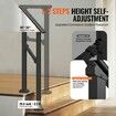 1-2 Handrails for Outdoor for Seniors Porch Deck Black Square Tube Steel